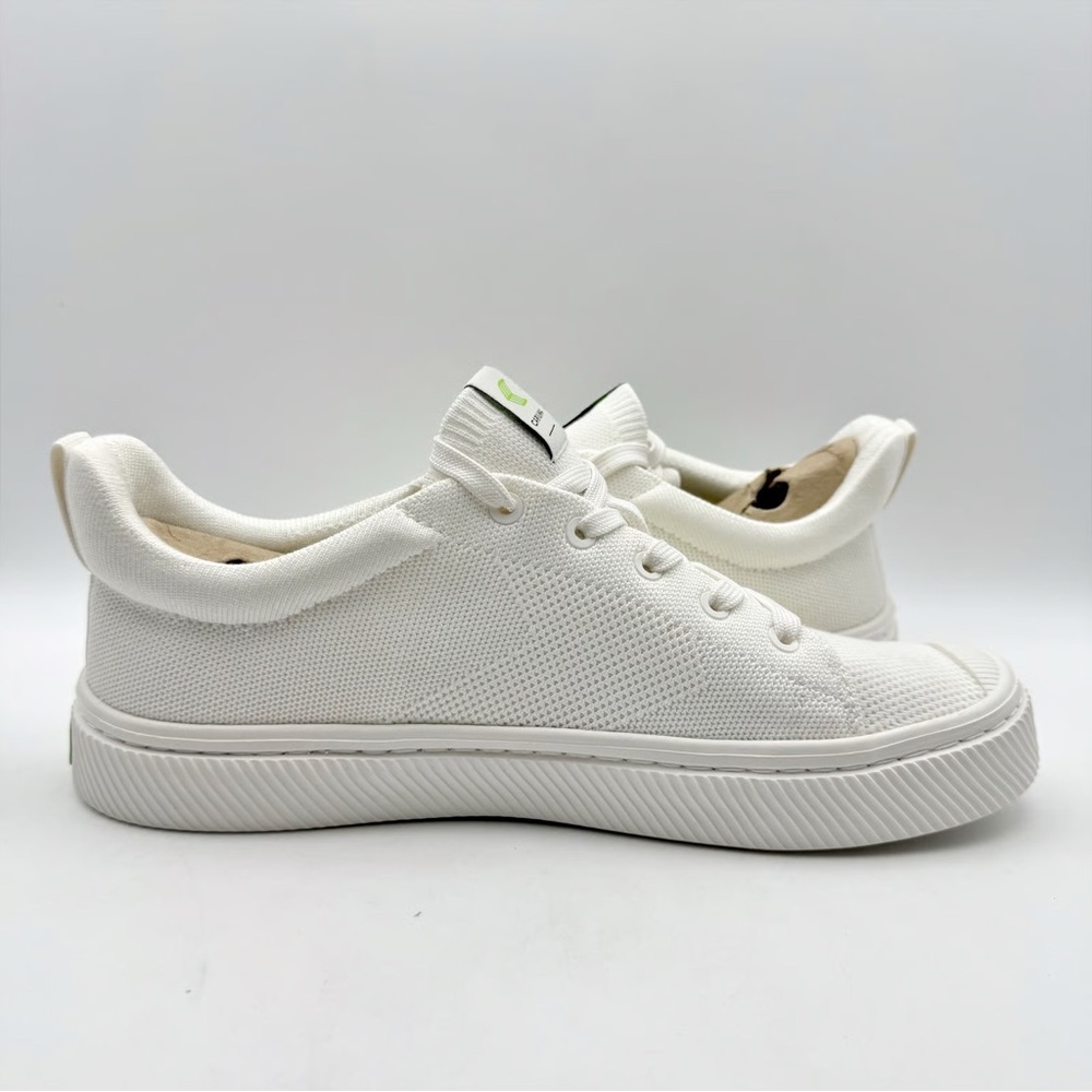 Cariuma,IBI Knit Low-Top White Sneakers – Lightweight Eco Casual EUC Size 10.5 - Picture 3 of 5